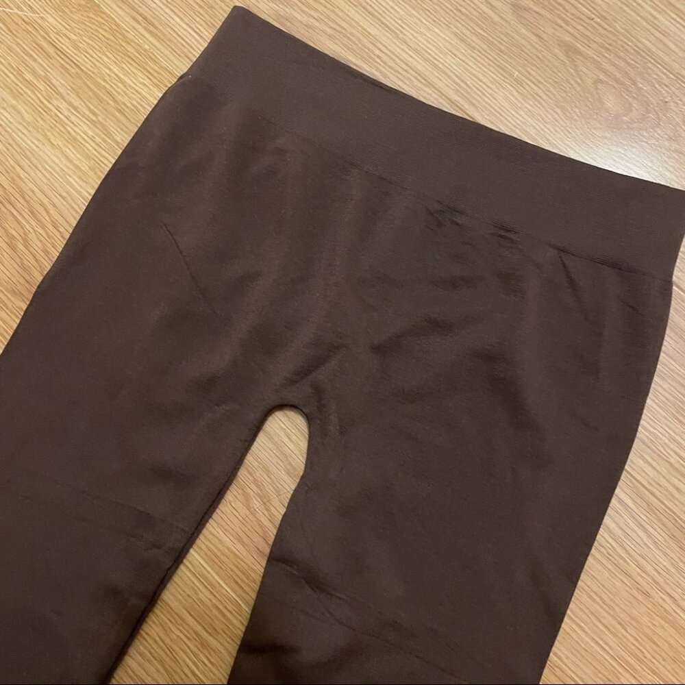NWOT Seductions Brown Buttery Legging Tights - XS/S